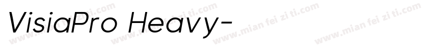 VisiaPro Heavy字体转换